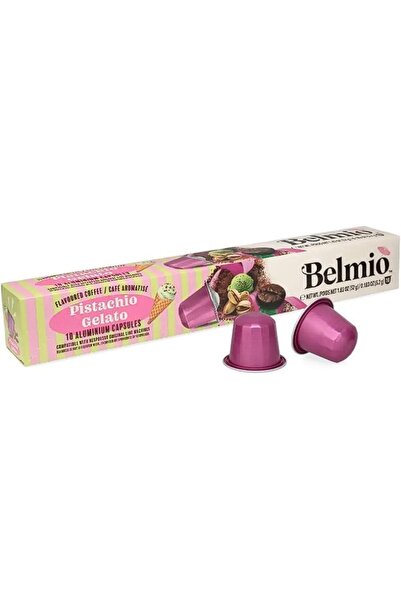Belmio Pistachio Gelato Flavoured Coffee, Intensity 6, 10 Capsules in 1 Sleev...