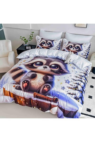 JOJO HOME Set lenjerie de pat 5D, 140x200cm, identic cu poza, 4 piese, cearce...