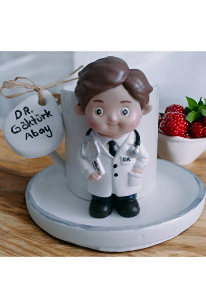 Yıldız İskandinav İsme Özel Doktor Temalı Porselen Kahve Fincanı Erkek Dr Fig...