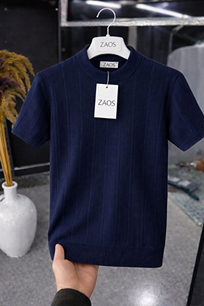 zs zaos fashion Ανδρικό κοντομάνικο καλοκαιρινό μπλουζάκι με λαιμόκοψη 0, άνε...