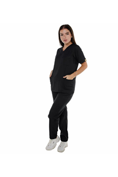 Ridaey Black Women's Medical Scrub Uniform