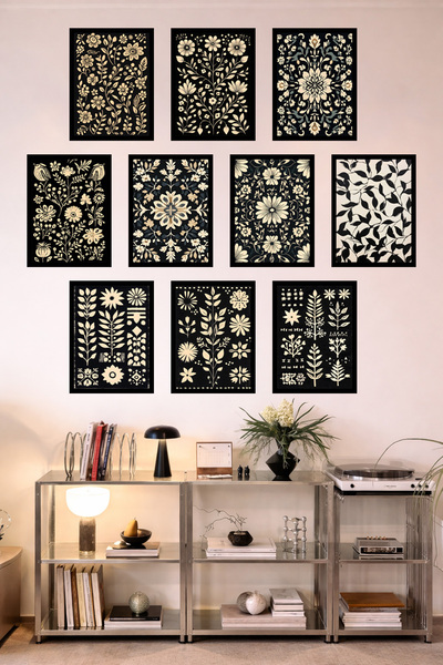 UNT 10-Frame Look Kitchen |   Modern |   Retro Wall Poster Painting Set – 15X...