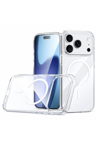 OEM iPhone 17 Pro Transparent Case, MagSafe Compatible, Wireless Charging, Sh...