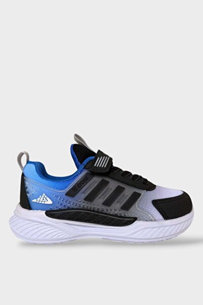 Liger Pantofi sport pentru copii cu talpă anatomică ușoară cu velcro NEGRU - ALB