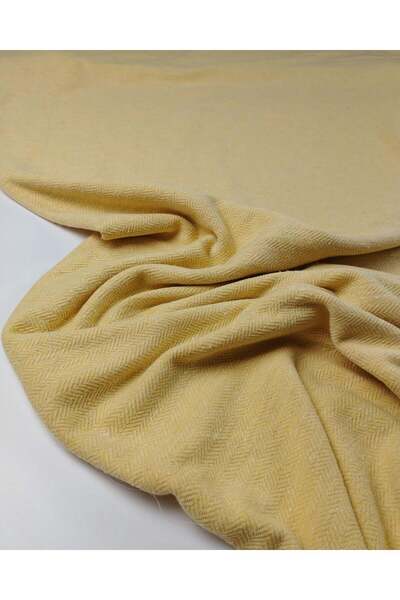 Kumaş Parça Knitted Fabric in Yellow Color 170X225Cm