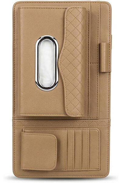 AutoFamily Car Sun Visor Tissue Holder Organizer with Card Slots & Pen Holder...