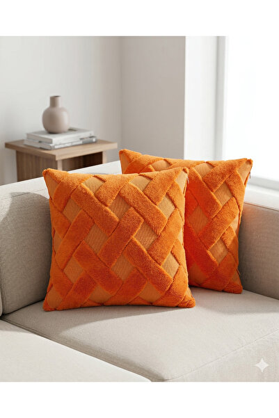 Miabella Home 2-Pack Pillowcase Throw Pillow Cover Sofa Pillowcase Soft Textu...