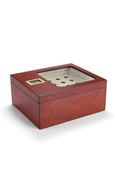 CIGARLOONG Camlı Puro Kutusu Humidor Rosewood 40's