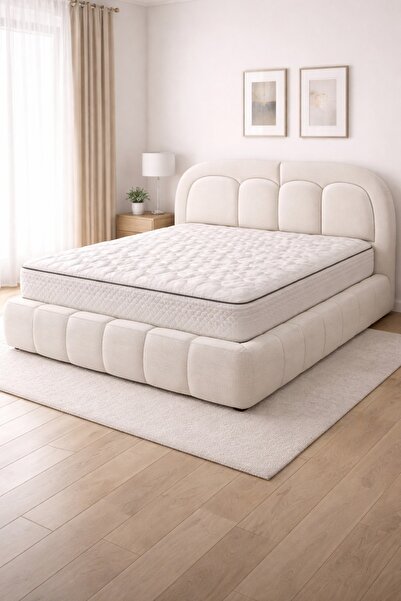 Mersanto Paris Bazalı Yatak Seti – Modern Sandıklı Depolamalı Çift Kişilik Yatak