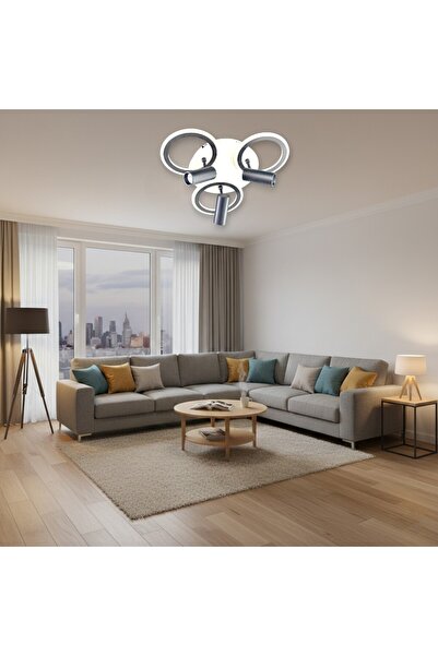 Luxera Lighting Lustra Led Neagra cu trei spoturi Carina 65w/4200lm 3000k/400...