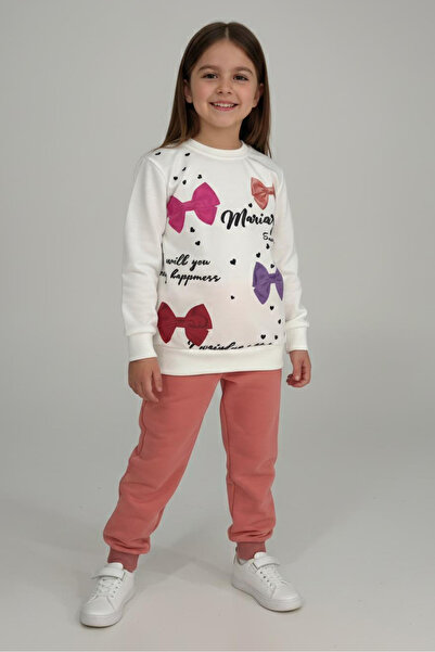 TOFİSA Σετ Πιτζάμες για Κορίτσια με Σχέδιο Τριαντάφυλλο - 28164-GUL