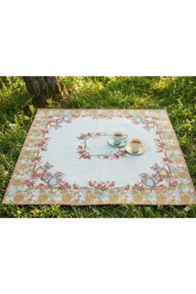 Believe OWL BAYKUŞ ΖΑΚΑΡ ΥΦΑΝΤΗ ΤΑΠΕΤΣΑΡΙΑ ΔΙΑΚΟΣΜΗΤΙΚΟ ΤΡΑΠΕΖΟΚΑΛΥΜΜΑ 140*140