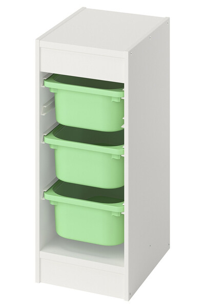 IKEA Beyaz Modern Saklama Ünitesi 34x44x56 cm Çocuk Odası Oyuncak Dolabı Düze...