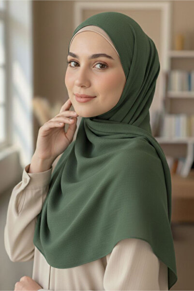 TOFİSA Cotton Voile Shawl Khaki - 28245-Khaki