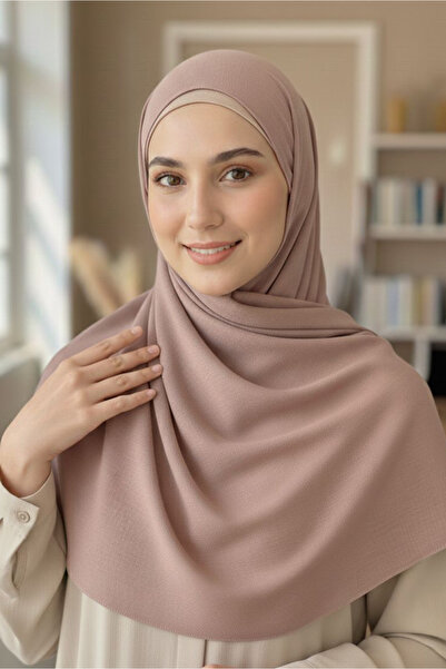 TOFİSA Cotton Voile Shawl Mink - 28245-Vizon