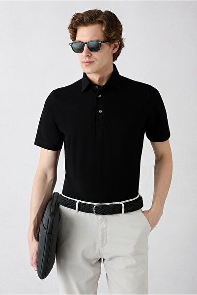Kiğılı Regular Fit Cotton Buttoned Polo Collar T-Shirt
