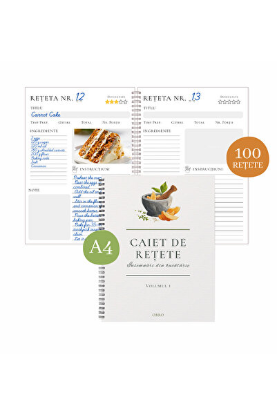 OBRO Σημειωματάριο Συνταγών και Προγραμματισμού – 107 Σελίδες – Προσωπικό Βιβ...