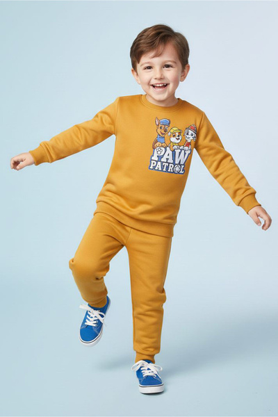 TOFİSA Σετ Πιτζάμες για Αγόρια με Σχέδιο Μουστάρδας και Δύο Κλωστές - 28193-H...