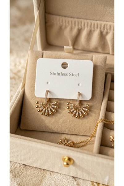 İNN JEWELLERY 316L Steel Earrings Tarnish Resistant Antiallergic Vintage Figu...