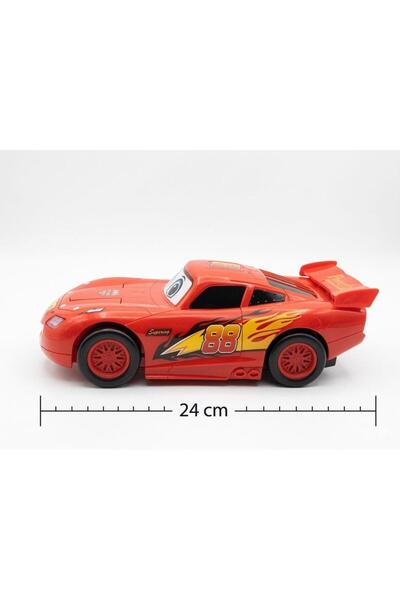 Tıfıl Toys Şimşek McQueen 2'si 1 Arada 24 CM Işıklı ve Sesli Transformers Tar...