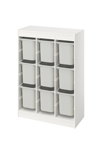 IKEA Beyaz Fonksiyonel Saklama Ünitesi 99x44x94 cm Çocuk Odası Oyuncak Dolabı...