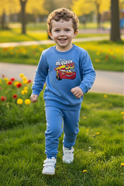 TOFİSA Σετ πιτζάμες για αγόρια με μπλε στάμπα και δύο κλωστές - 28272-ΜΠΛΕ