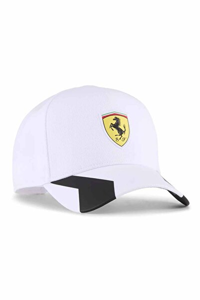 Puma White Ferrari Logo Cap - Adjustable Sports Cap - Premium Cotton