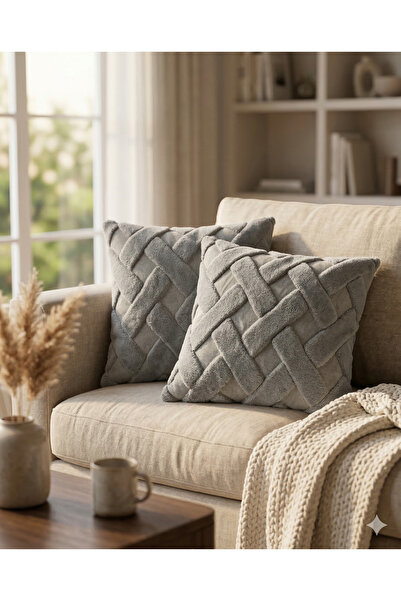 Miabella Home 2-Pack Pillowcase Throw Pillow Cover Sofa Pillowcase Soft Textu...