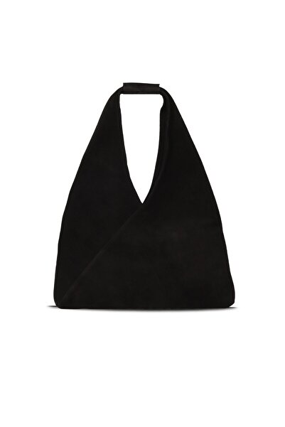 BUENO Shoes Black Suede Women's Shoulder Bag 01Wbs7365