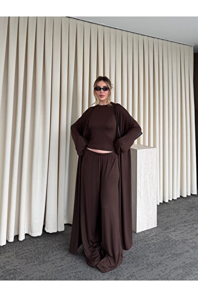 Laluvia Brown Three-Piece Set - 30121