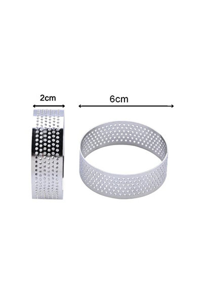 melt pastry & kitchen Yuvarlak Delikli Tart Kalıbı Çap:6 cm (3 Adet)