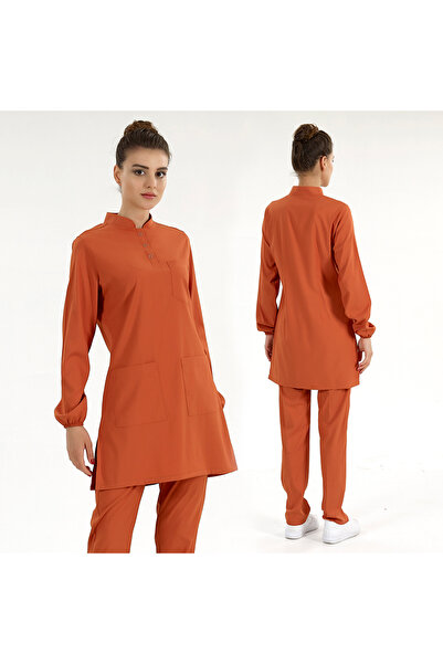 ÇİZGİ MEDİKAL Costum Hijab de lux din Lycra cu guler înalt