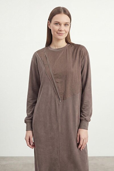 Puane Rochie lungă de damă cu fermoar 12686ELB