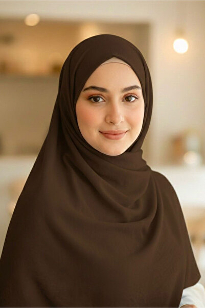 TOFİSA Cotton Voile Shawl Brown - 28245-Brown