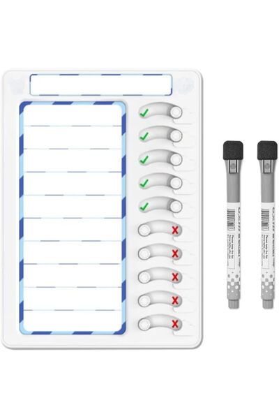 Arabest لوحة مهام منزلية منزلقة للأطفال، لوحة مذكرات فارغة قابلة للتصميم، مخط...