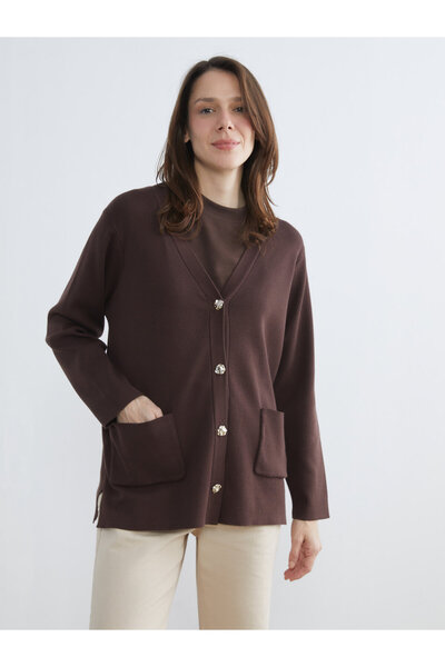 LC Waikiki Cardigan tricotat de damă cu decolteu în V