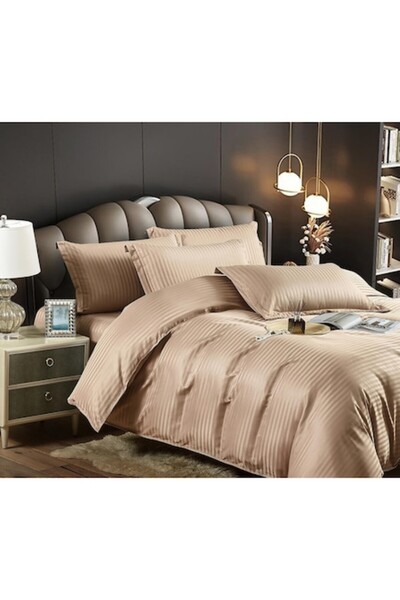 Casa New Fashion Damask Bedding Set 6 Pieces, BEIGE