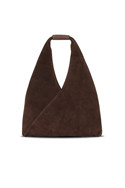 BUENO Shoes Brown Dark Suede Women's Shoulder Bag 01Wbs7365