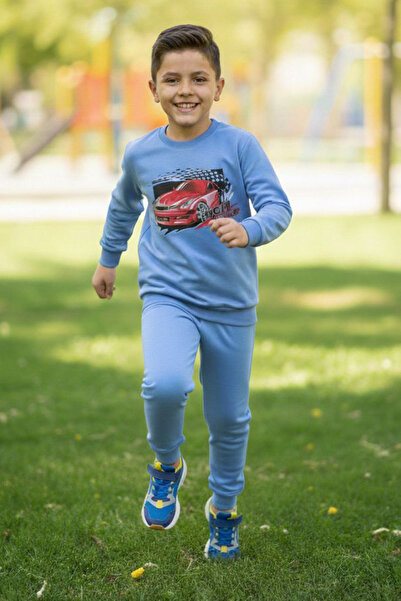 TOFİSA Σετ πιτζάμες για αγόρια με μπλε στάμπα και δύο κλωστές - 28232-ΜΠΛΕ