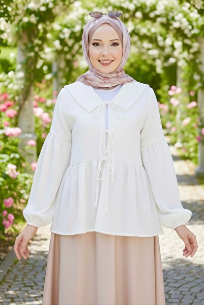 TOFİSA Corded Lace Jacket White - 28207-White