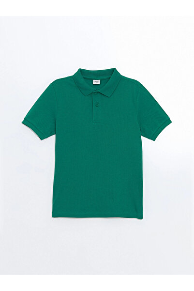 LC Waikiki LCW Kids Yeşil Polo Yaka Basic Erkek Çocuk Tişört