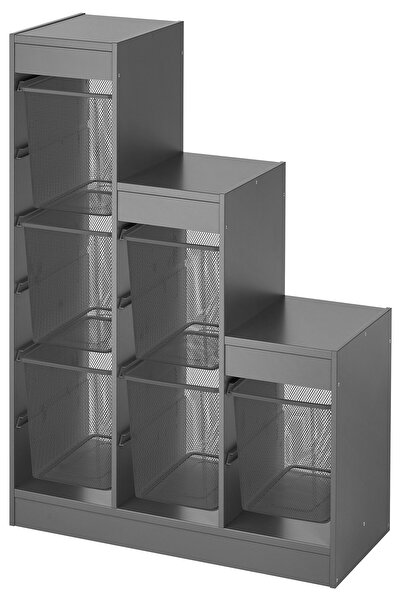 IKEA Gri Çok Amaçlı Saklama Ünitesi 99x44x94 cm Çocuk Odası Oyuncak Dolabı Dü...