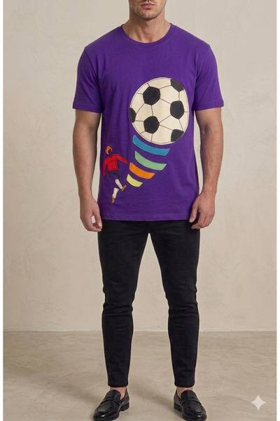 VODEXA Tricou oversize pentru bărbați, cu imprimeu BIG TOP, 100% bumbac, croi...