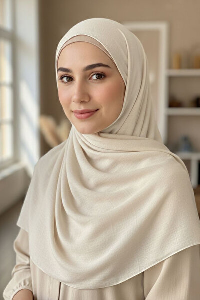 TOFİSA Cotton Voile Shawl Stone - 28245-Tas