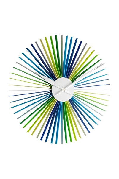 Evelise Ceas de perete analog XXL, colorat, creat de designer, model DAISY, m...