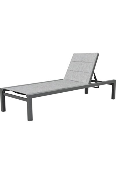 Garden Șezlong de plajă Place Eve cu spătar reglabil 70x35x190 cm Gri