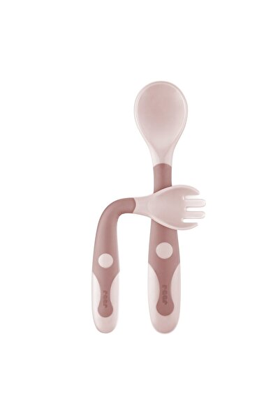 Evelise Tacamuri flexibile pentru copii, lingurita si furculita, fara BPA, ro...