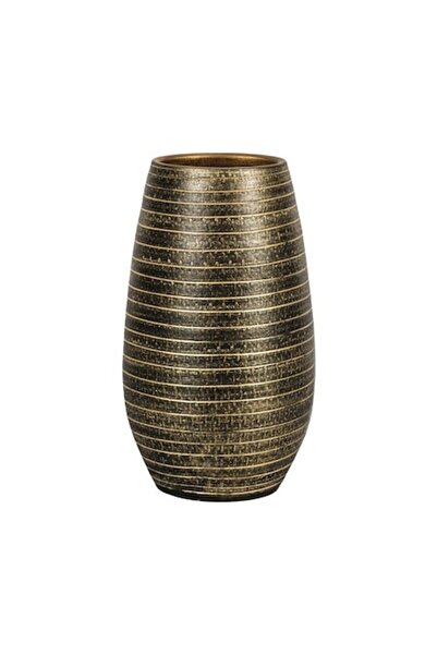 GeLi Ghiveci Solano Ø 22 cm H 40 cm Negru/Auriu