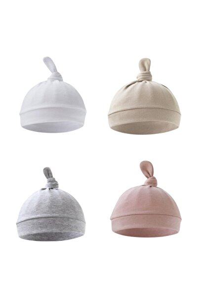 Bambimici - Tiny Tops Baby Beanies - Set of 4 - Multicolor - 0M to 6M