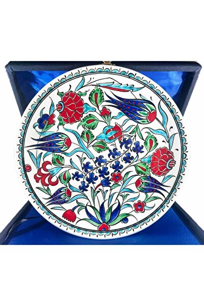 Çini Evi هدية عمل جديدة - طبق فخار من حديقة البركة مقاس 25 سم